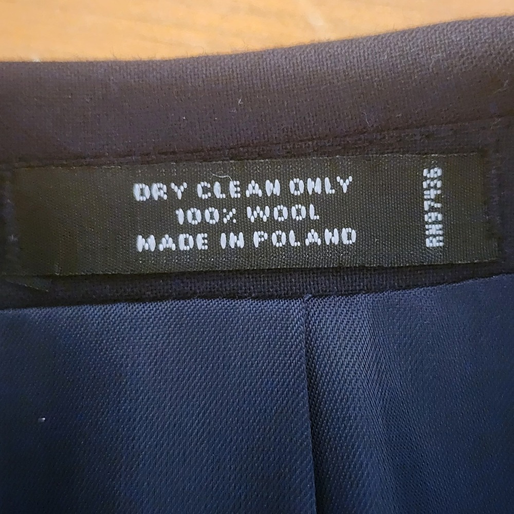 John Weitz Sport Coat Mens 42L Navy Wool Gold Buttons‎ Classic Career Preppy NEW - Picture 15 of 16